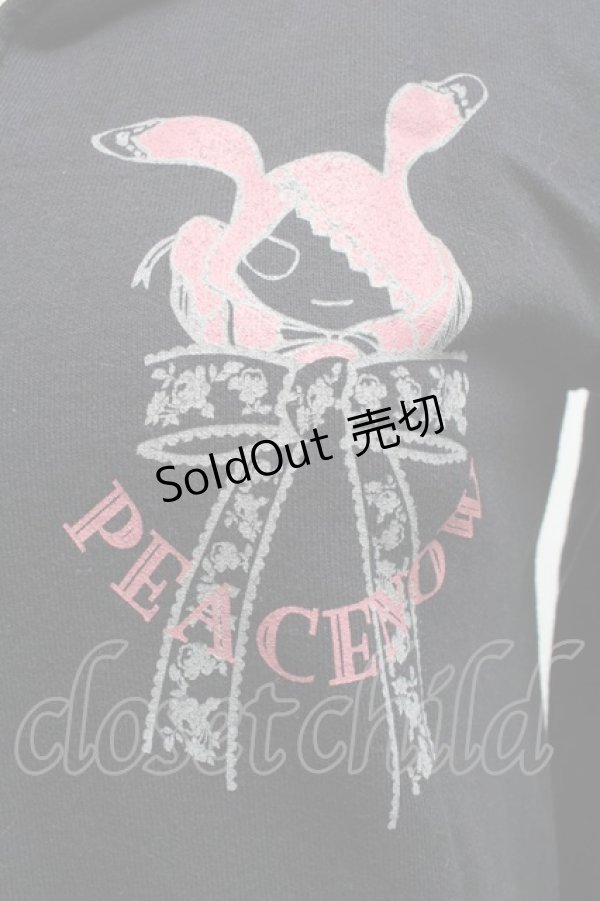 画像3: PEACE NOW / プリントジップパーカー  黒 S-25-05-28-043-PU-BL-HR-ZS (3)