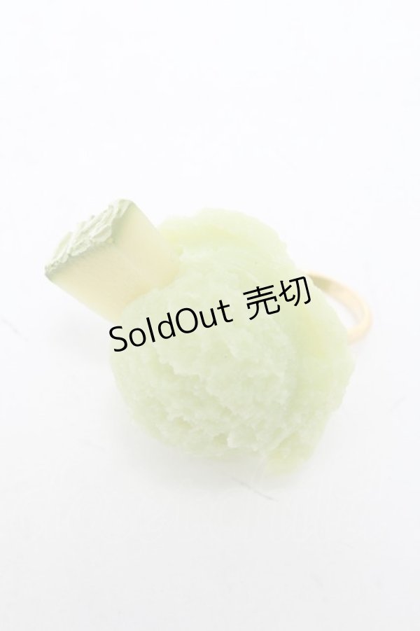 画像1: Q-pot. / MELON Sherbetリング  グリーン S-25-05-28-007-QP-AC-HR-ZS (1)