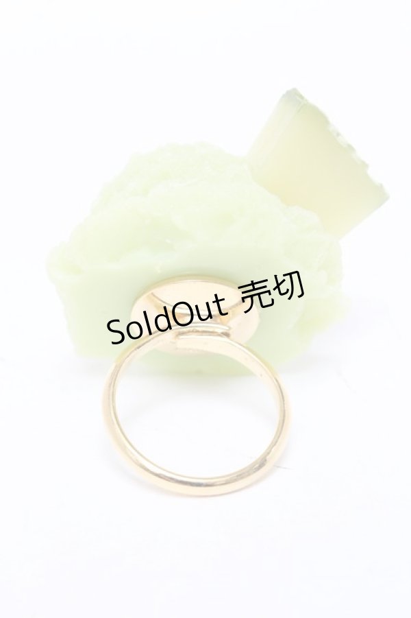 画像2: Q-pot. / MELON Sherbetリング  グリーン S-25-05-28-007-QP-AC-HR-ZS (2)