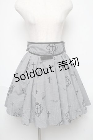 画像: Amavel / クロスフロッキーグレンチェックスカート  グレー　 S-25-05-28-065-CA-SK-HR-ZS