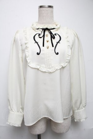 画像: Amavel / バイオリン刺繍ブラウス  ベージュ S-25-05-28-024-CA-BL-AS-ZS