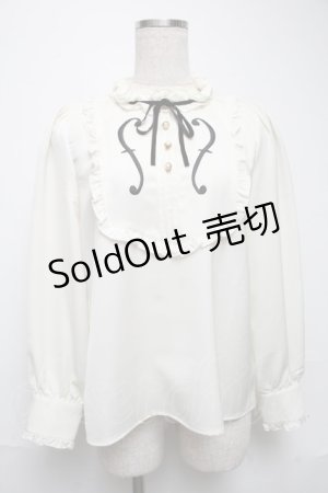画像: Amavel / バイオリン刺繍ブラウス  ベージュ S-25-05-28-024-CA-BL-AS-ZS