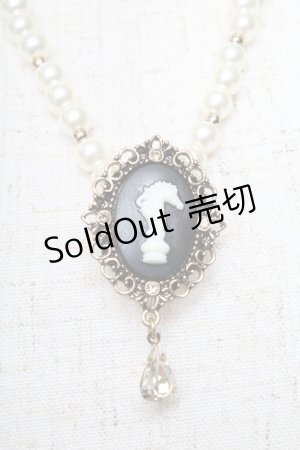 画像: axes femme / カメオネックレス  黒 S-25-05-29-017-AX-AC-AS-ZS