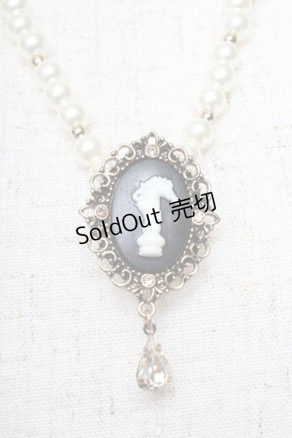 画像1: axes femme / カメオネックレス  黒 S-25-05-29-017-AX-AC-AS-ZS (1)