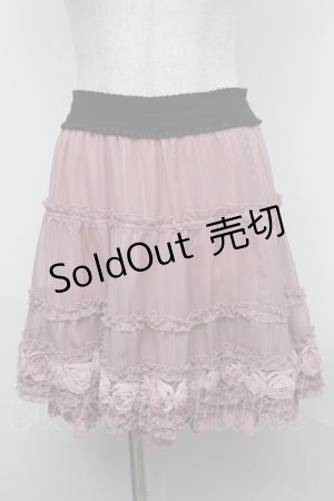 画像: axes femme / 立体バラスカート  ピンク S-25-05-31-058-AX-SK-AS-ZS