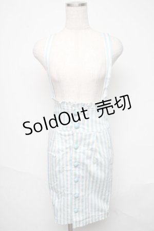 画像: 【SALE】LIZ LISA / ストライプスカート  サックスｘ白 S-25-05-31-063-LO-SK-AS-ZT077