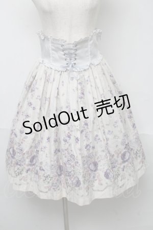 画像: Victorian maiden / ローズガーデンハイウエストスカート  ムーンライトブルー S-25-05-31-064-CL-SK-AS-ZS