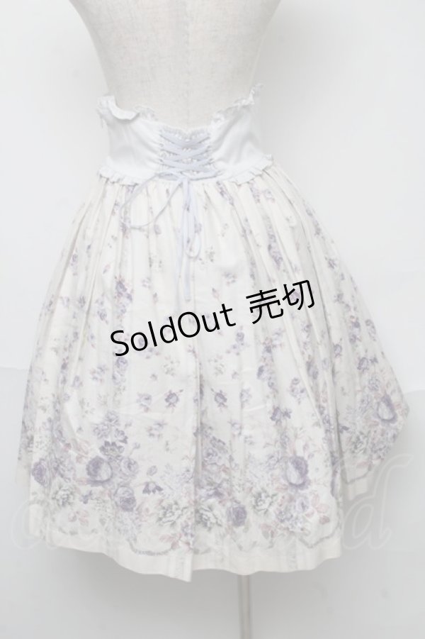 画像2: Victorian maiden / ローズガーデンハイウエストスカート  ムーンライトブルー S-25-05-31-064-CL-SK-AS-ZS (2)