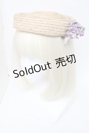 画像: LOLITA / 麦わらトーク帽  ベージュ S-25-05-31-008-LO-AC-AS-ZS