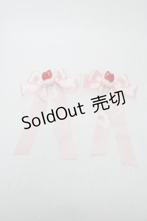 画像: Disney / リボンバレッタ  赤ｘ黒 S-25-05-31-002-EL-AC-AS-ZS