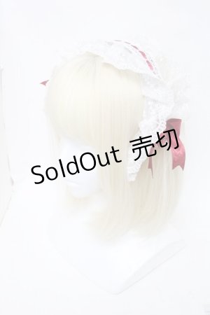 画像: LOLITA / リボンカチューシャ  白ｘ赤 S-25-05-31-004-LO-TO-AS-ZS