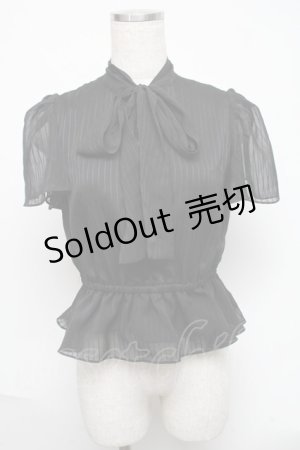 画像: EATME / ボウタイブラウス  黒 S-25-05-31-034-LO-BL-AS-ZS