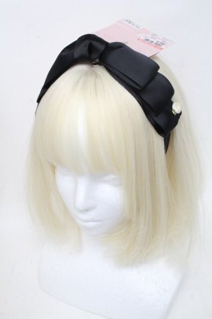 画像: m petit by misako / NINA'sコラボ AM*NIフラワーカチューシャ  黒 S-25-06-01-001-LO-AC-HR-ZS