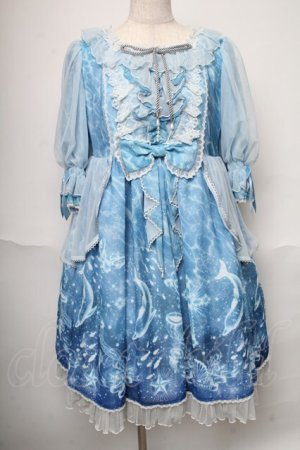 画像: Angelic Pretty / 眠れる深海の星々ワンピース  サックス S-25-06-01-040-AP-OP-AS-ZS