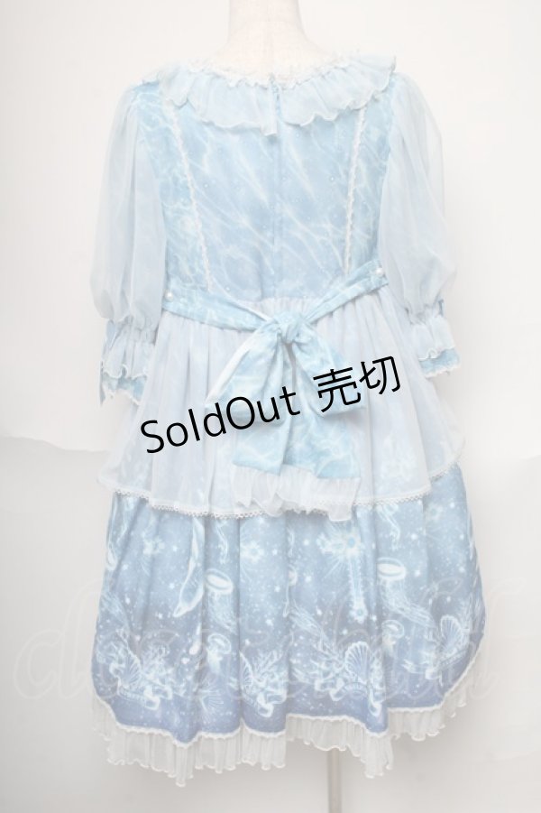 画像2: Angelic Pretty / 眠れる深海の星々ワンピース  サックス S-25-06-01-040-AP-OP-AS-ZS (2)