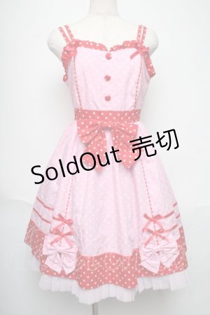 画像: Angelic Pretty / Candy Popジャンパースカート  ピンクｘ赤 S-25-06-01-047-AP-OP-AS-ZS