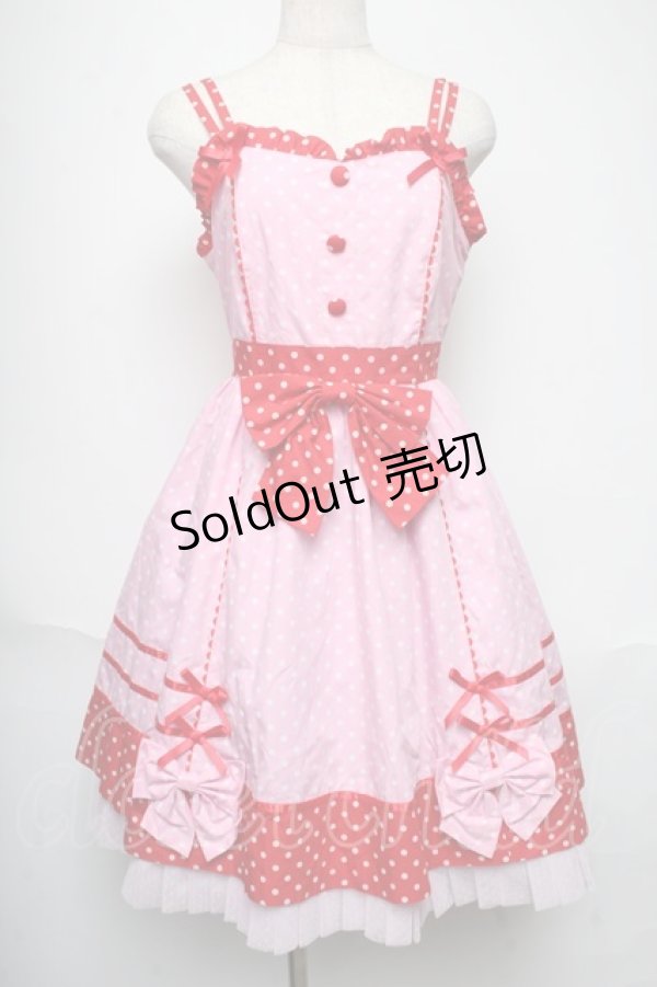 画像1: Angelic Pretty / Candy Popジャンパースカート  ピンクｘ赤 S-25-06-01-047-AP-OP-AS-ZS (1)