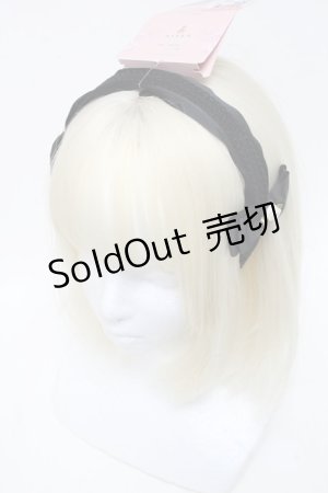 画像: m petit by misako / NINA'sコラボ AM*NIフラワーカチューシャ  黒 S-25-06-01-002-LO-AC-HR-ZS