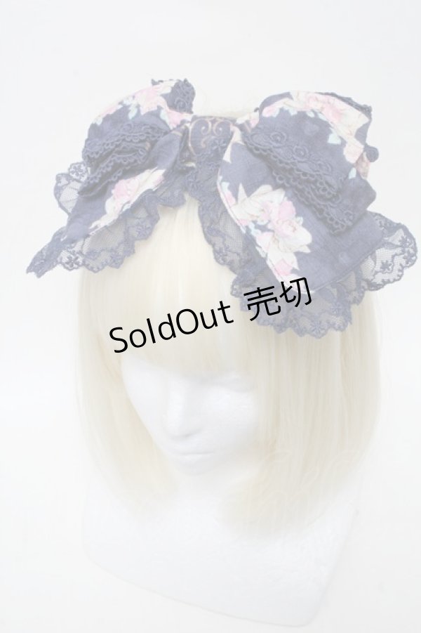 画像1: BABY,THE STARS SHINE BRIGHT / 恋する香りの魔法柄リボンカチューシャ  紺 S-25-06-01-015-BA-AC-HR-ZS (1)