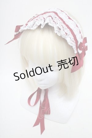 画像: BABY,THE STARS SHINE BRIGHT / Creamy Ribbonヘッドドレス  エンジｘ白 S-25-06-01-018-BA-AC-HR-ZS
