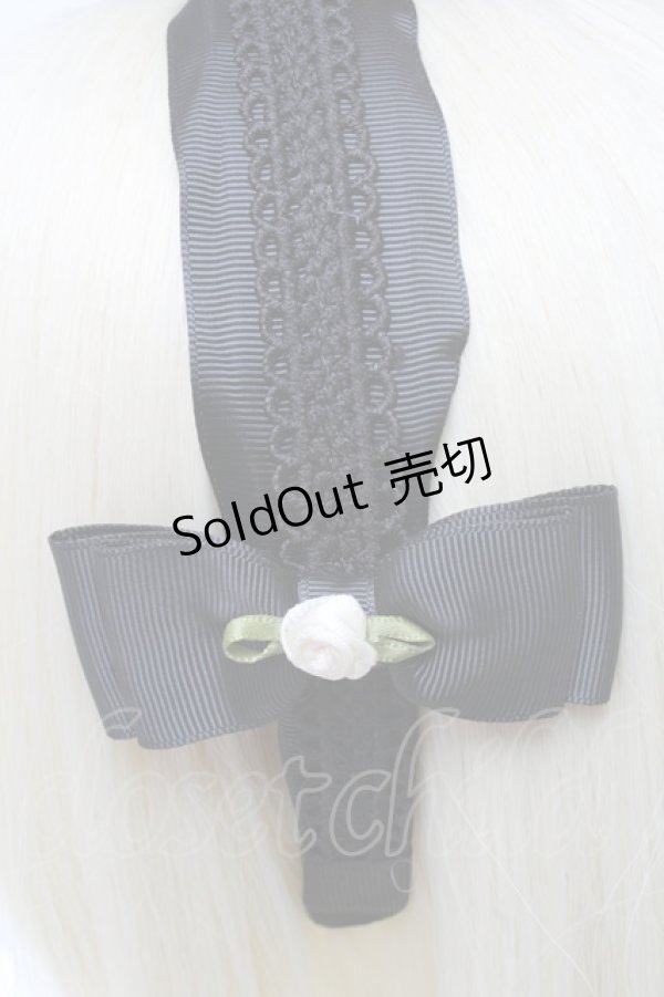 画像3: m petit by misako / NINA'sコラボ AM*NIフラワーカチューシャ  黒 S-25-06-01-002-LO-AC-HR-ZS (3)