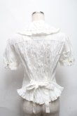 画像2: metamorphose / フリル半袖ブラウス  白 S-25-06-01-024-ME-BL-HR-ZS (2)