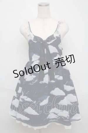 画像: Angelic Pretty / Misty Skyジャンパースカート  紺 S-25-06-03-049-AP-OP-AS-ZS