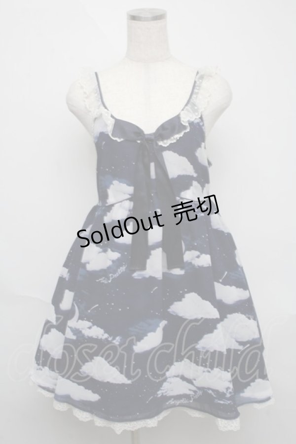 画像1: Angelic Pretty / Misty Skyジャンパースカート  紺 S-25-06-03-049-AP-OP-AS-ZS (1)