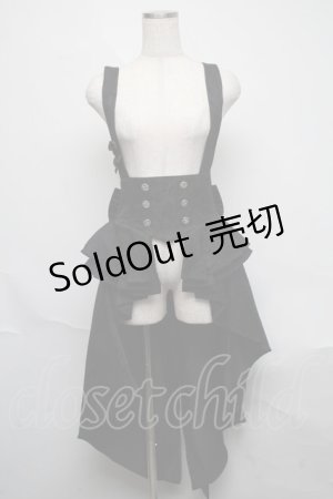 画像: Princess Chronicles / ジャガードオーバースカートセット  黒 S-25-06-03-058-PU-PA-HR-ZS
