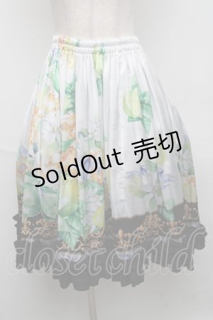 画像: Triple fortune / レモンライムスカート  白ｘ黒 S-25-06-03-059-EL-SK-AS-ZS