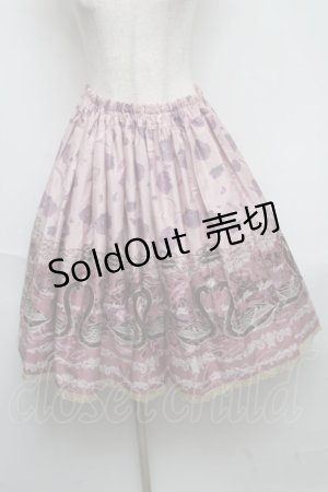 画像: metamorphose / Black Swanシャーリングスカート  ピンク S-25-06-03-062-ME-SK-AS-ZS