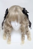 画像2: LOTUS ribbon / ベロアリボンクリップ  黒ｘグレー S-25-06-03-007-EL-AC-AS-ZS (2)