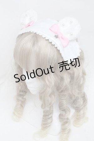 画像: Angelic Pretty / しろくまアップリケジャンパースカートSetのヘッドドレス  白 S-25-06-03-013-AP-OP-HR-ZS