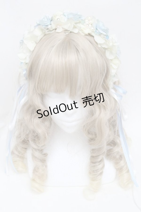 画像2: Atelier Beatrice / ローズパールカチューシャ  オフｘサックス S-25-06-03-014-GO-AC-AS-ZS (2)
