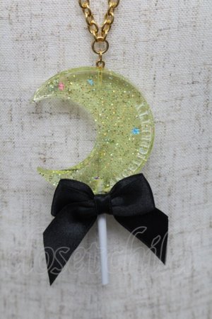 画像: Angelic Pretty / Moon Lollipopネックレス  イエロー S-25-06-03-024-AP-AC-AS-ZS