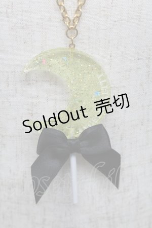 画像: Angelic Pretty / Moon Lollipopネックレス  イエロー S-25-06-03-024-AP-AC-AS-ZS