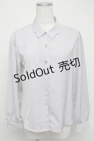 画像: Fi.n.t / スカラップブラウス  ラベンダー S-25-06-03-029-CA-BL-HR-ZS