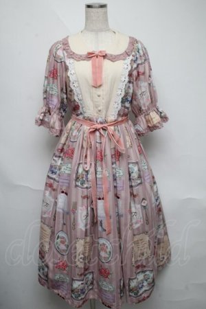 画像: axes femme kawaii / ティティ×ベアファミリーワンピース  ピンク S-25-06-03-042-AX-OP-AS-ZS