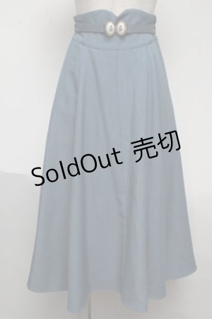 画像: an another angelus / アンティークローズカメオベルト付きスカート  ブルー S-25-06-04-048-CA-SK-AS-ZS