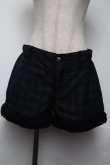 画像2: ALGONQUINS / チェックショートパンツ  グレーｘ紺 S-25-06-04-050-AL-PA-AS-ZS (2)