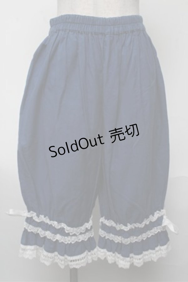 画像1: metamorphose / ドーリーコットンドロワーズ(無地)  ブルー S-25-06-04-051-ME-PA-AS-ZS (1)