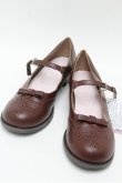 画像1: m petit by misako / AMマイメロパンチングパンプス  ブラウン S-25-06-04-005-LO-ZA-HR-ZS (1)