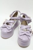 画像1: axes femme kawaii / リボンスカラップ配色シューズ  ラベンダー S-25-06-04-009-AX-SH-HR-ZS (1)