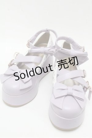 画像: axes femme kawaii / リボンスカラップ配色シューズ  ラベンダー S-25-06-04-009-AX-SH-HR-ZS