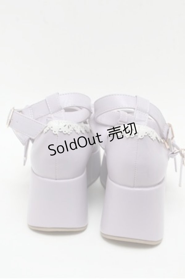 画像3: axes femme kawaii / リボンスカラップ配色シューズ  ラベンダー S-25-06-04-009-AX-SH-HR-ZS (3)