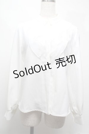 画像: an another angelus / シアーラッフルフリルシャツ  白 S-25-06-04-014-CA-BL-AS-ZS