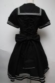 画像2: metamorphose / セーラー半袖ワンピース  黒ｘ白 S-25-06-04-026-ME-OP-AS-ZS (2)