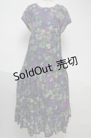 画像: Jane Marple Dans Le Salon / Grape palaceティアードドレス  紺 S-25-06-04-029-JM-OP-AS-ZS