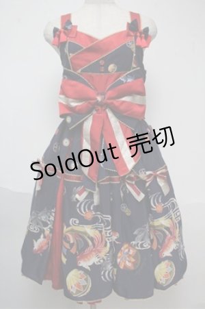 画像: metamorphose / 乙女の白昼夢タックジャンパースカート  紺 S-25-06-04-033-ME-OP-AS-ZS