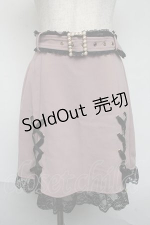 画像: Rojita / ダブルレースアップ台形スカート  ピンク S-25-06-05-054-LO-OP-HR-ZS